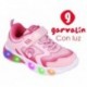 Chaussures de sport lumineuses pour filles Garvalin 252828 Halo ROSA_C032