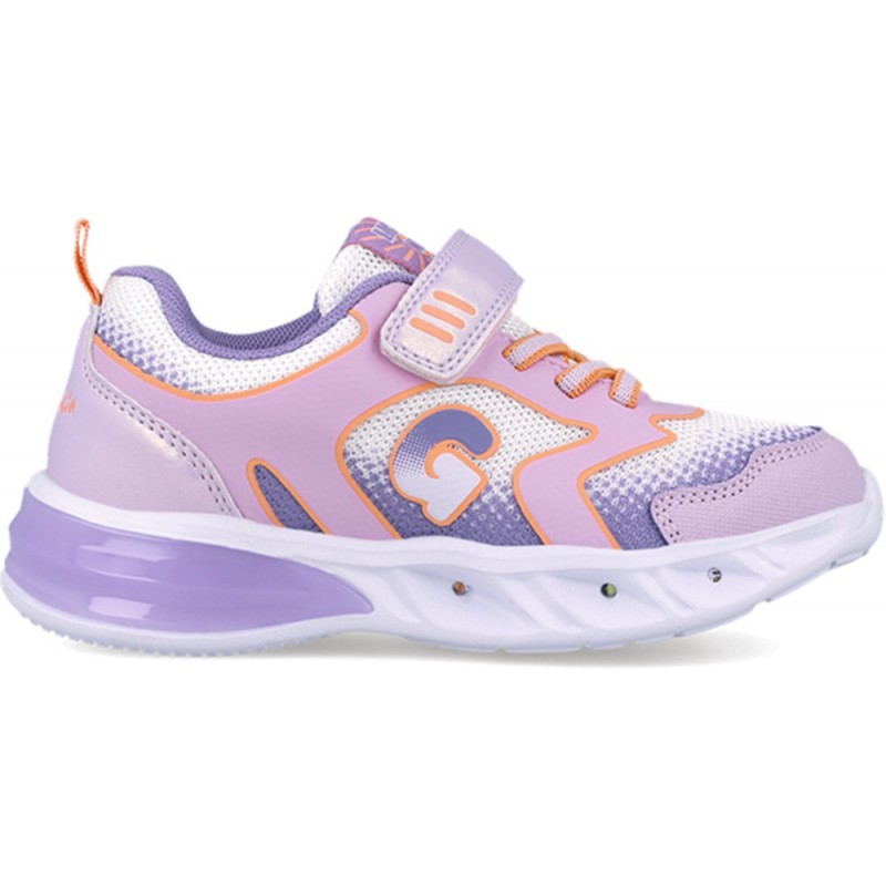Chaussures de sport lumineuses pour filles Garvalin 252828 Halo BLANCO_LILA_D661