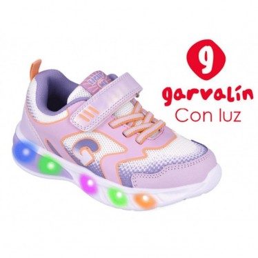 Chaussures de sport lumineuses pour filles Garvalin 252828 Halo BLANCO_LILA_D661