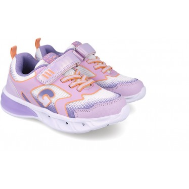 Chaussures de sport lumineuses pour filles Garvalin 252828 Halo BLANCO_LILA_D661