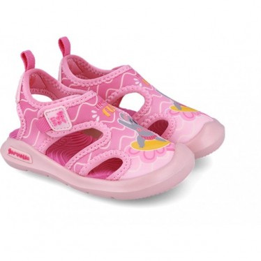 Sandales de plage Garvalin 252846 à imprimé vagues pour filles ROSA_B032