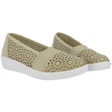 Mocassins Doctor Cutillas 38474 à fleurs découpées pour femme PLATINO