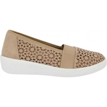 Mocassins Doctor Cutillas 38474 à fleurs découpées pour femme NUDE