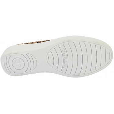 Mocassins Doctor Cutillas 38474 à fleurs découpées pour femme NUDE