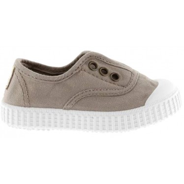 Baskets en toile élastique Victoria 106627 pour enfants BEIGE