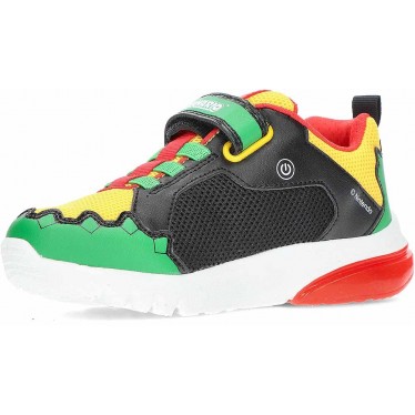 Baskets lumineuses pour enfants GEOX Cyberdrone Bowser J55LBE GREEN_RED