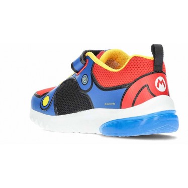 Baskets lumineuses enfant GEOX Super Mario J55LBF ROYAL_RED