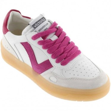 Baskets Victoria 1257129 Seoul effet cuir pour femme FUCSIA