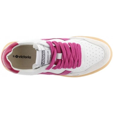 Baskets Victoria 1257129 Seoul effet cuir pour femme FUCSIA