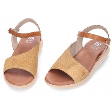 Sandales femme FLUCHOS Gandia D9464 CAMEL_CUERO
