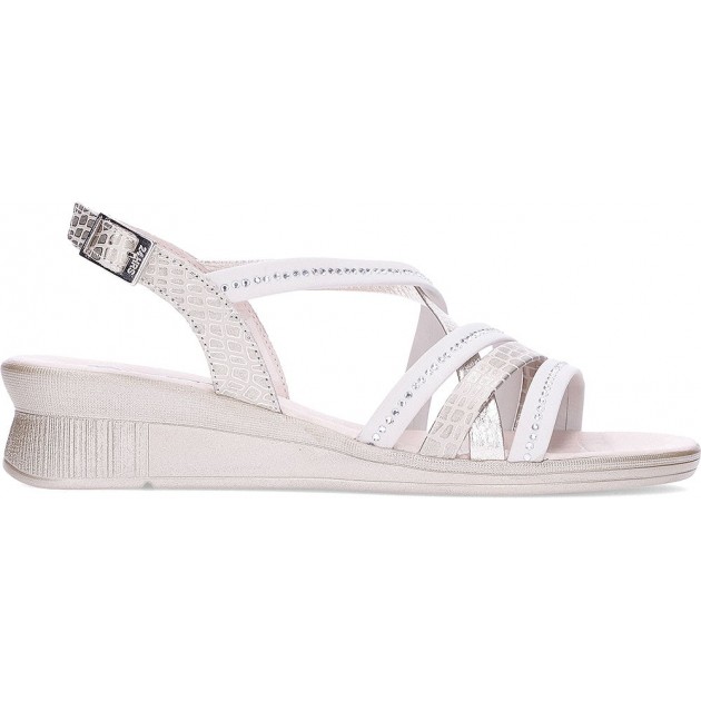 Sandale à lanières pour femme 24 HOURS 26519 PLATINO