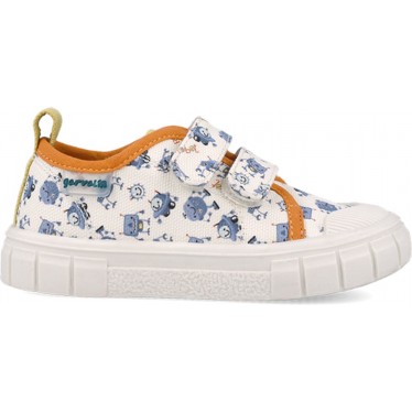 Chaussures de sport respectueuses en toile imprimée Garvalin 252382 pour garçons BLANCO_A050