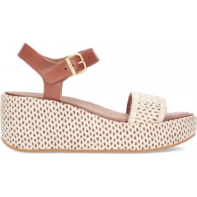 Sandales compensées tissées à plateformes FITFLOP JG1 TAN_IVORY Sandales compensées tissées à plateformes FITFLOP JG1 TAN_IVORY