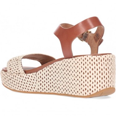 Sandales compensées tissées à plateformes FITFLOP JG1 TAN_IVORY