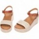 Sandales compensées tissées à plateformes FITFLOP JG1 TAN_IVORY