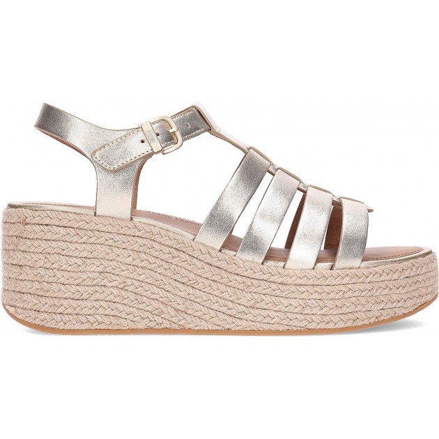 Sandales espadrilles à plateforme Fitflop pour femme JF5 PLATINO Sandales espadrilles à plateforme Fitflop pour femme JF5 PLATINO