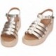 Sandales espadrilles à plateforme Fitflop pour femme JF5 PLATINO