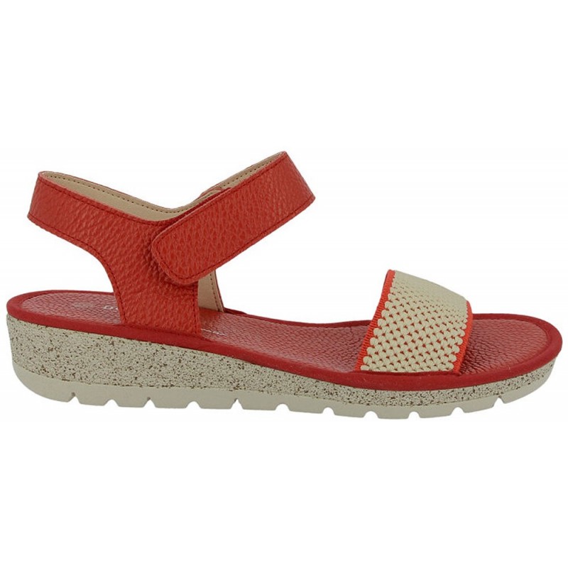 Sandales auto-adhésives pour femmes Doctor Cutillas 35329 CARMIN