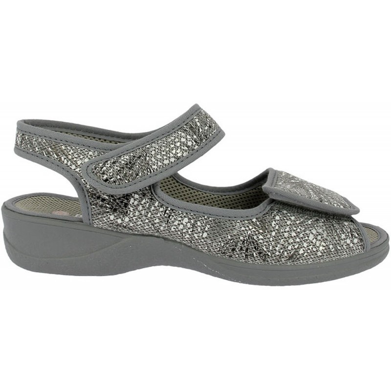 Sandales pour femmes Doctor Cutillas 21757 Auto-adhésives ANTRACITA