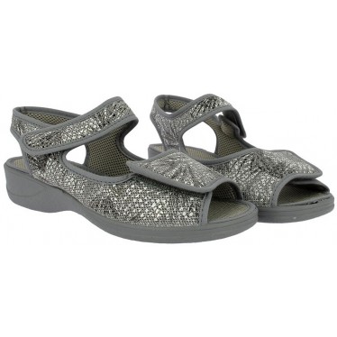 Sandales pour femmes Doctor Cutillas 21757 Auto-adhésives ANTRACITA