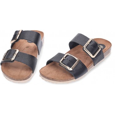 Sandales en cuir INTERBIOS 7232 NEGRO