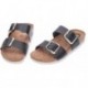 Sandales en cuir INTERBIOS 7232 NEGRO