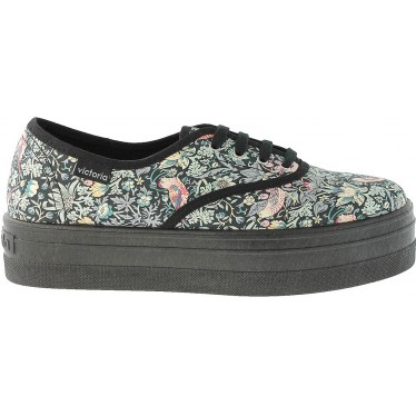 Chaussures de sport Victoria 109229 pour femme, imprimé Liberty anglais NEGRO