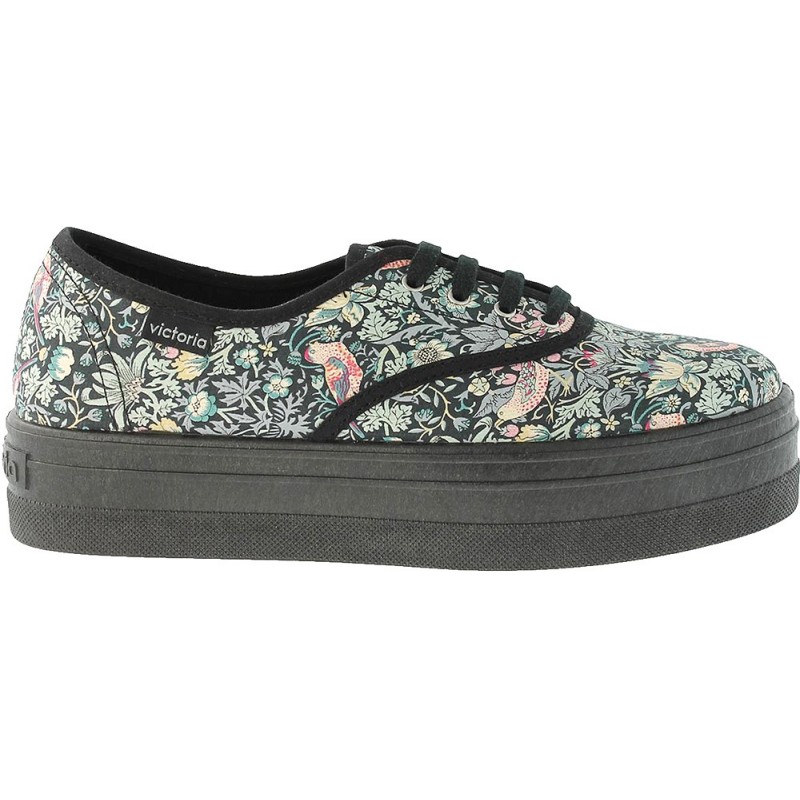 Chaussures de sport Victoria 109229 pour femme, imprimé Liberty anglais NEGRO