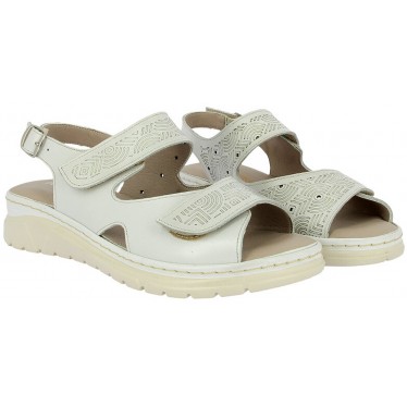 Sandales auto-adhésives pour femmes Doctor Cutillas 76020 BLANCO