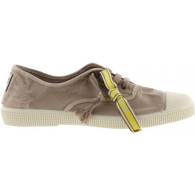 Chaussures de sport pour femme Victoria 1661102 en toile vieillie TAUPE Chaussures de sport pour femme Victoria 1661102 en toile vieillie TAUPE