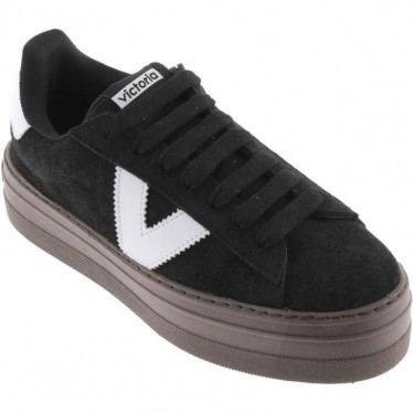Baskets Victoria 1092171 Barcelona en daim pour femme NEGRO