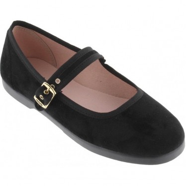 Ballerines Victoria 1080111 Gong-Fu Velvet pour femme NEGRO