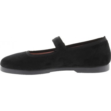 Ballerines Victoria 1080111 Gong-Fu Velvet pour femme NEGRO