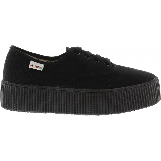 Chaussures de sport pour femme Victoria 1116101 avec double toile NEGRO Chaussures de sport pour femme Victoria 1116101 avec double toile NEGRO