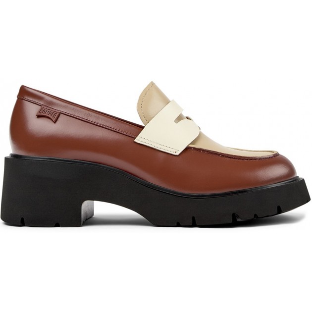Mocassins femme CAMPER Twins K201425 MARRON_029 Mocassins femme CAMPER Twins K201425 MARRON_029