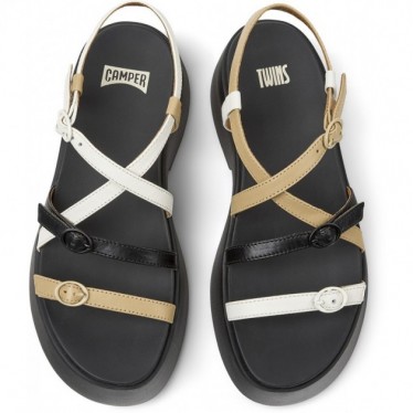 Sandales en cuir CAMPER Twins K201713 NEGRO_004