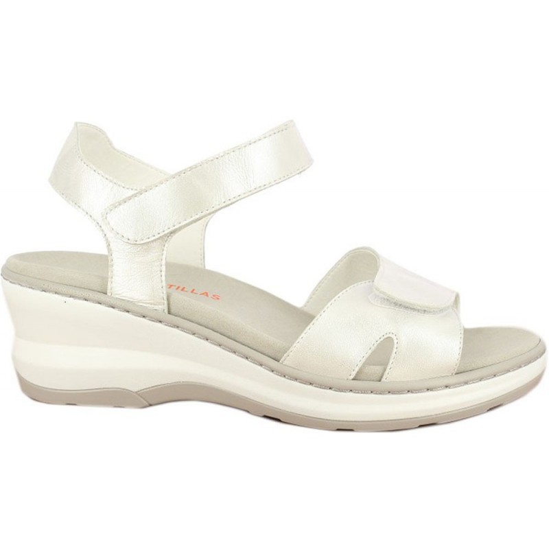 Sandale auto-adhésive pour femme Doctor Cutillas 47511 BLANCO