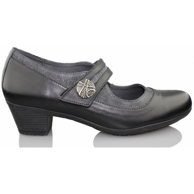 Angie DTORRES velcro confortable NEGRO