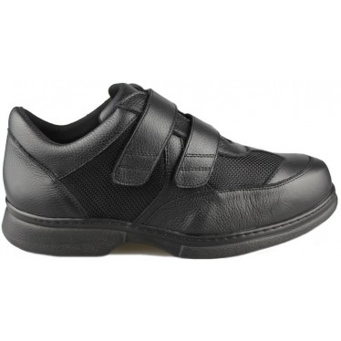 CALZAMEDI deux chaussures velcro pied diabétique  NEGRO